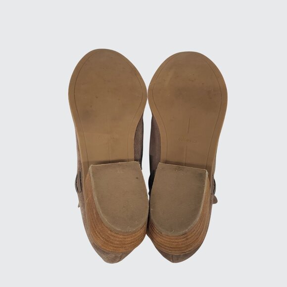 Dolce Vita Suede Ankle Booties Taupe 8.5 M Womens Casual Chic - Picture 4 of 11